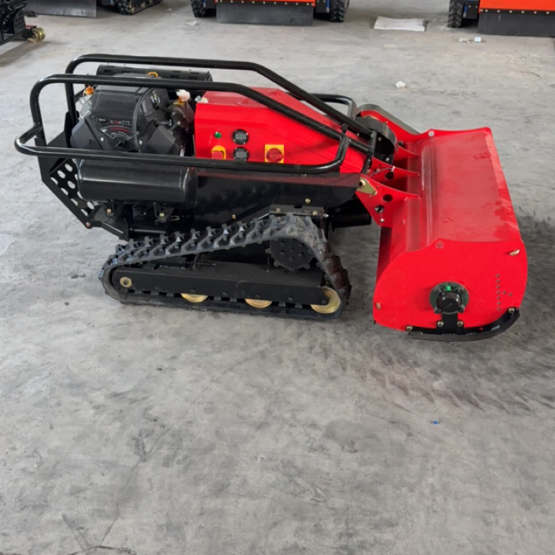 Heavy Duty Front Mounted Diesel 800mm 1000mm Remote Control RC Flail Mower Robotic Forest Mulcher Machine on Tracks