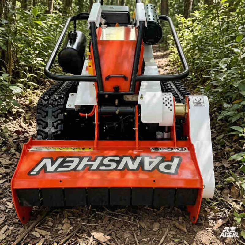 Robotic Remote Control Fixed Blade Flail Mulcher Heavy Duty Front Mounted Mower with Cutting 250mm Branch Crushing and Pioneering Shredder Head Forest Mulcher